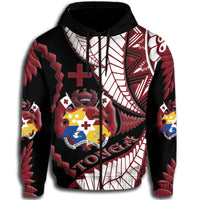 Tonga Hoodie Emancipation Day Kupesi Pattern No.1 Black LT9 Zip Hoodie - Polynesian Pride