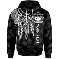 Samoa Custom Hoodie Polynesian Wings (White) Unisex White - Polynesian Pride