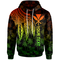 Polynesian Hawaii Kanaka Maoli Custom Hoodie Polynesian Wings (Reggae) Unisex Reggae - Polynesian Pride
