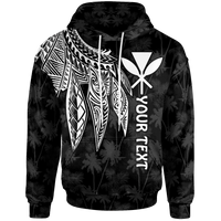 Polynesian Hawaii Kanaka Maoli Custom Hoodie Polynesian Wings (White) Unisex White - Polynesian Pride