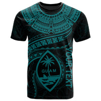 Guam Polynesian Custom T Shirt Guam Waves (Turquoise) Unisex Art - Polynesian Pride