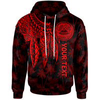 American Samoa Custom Hoodie Polynesian Wings (Red) Unisex Red - Polynesian Pride