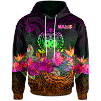 Samoa Custom Hoodie Summer Hibiscus Unisex Reggae - Polynesian Pride