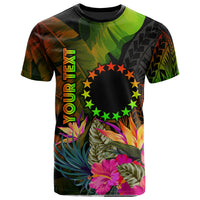 Cook Islands Polynesian Custom T Shirt Hibiscus and Banana Leaves Unisex Reggae - Polynesian Pride