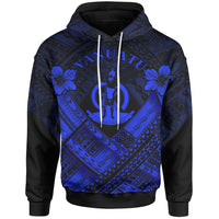 Vanuatu Polynesian Hoodie Vanuatu Blue Seal Camisole Hibiscus Style Unisex Blue - Polynesian Pride
