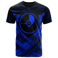 Yap Polynesian T Shirt Yap Blue Seal Camisole Hibiscus Style Unisex Blue - Polynesian Pride