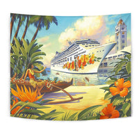 Hawaii Modern Tapestry Wall Tapestry Yellow - Polynesian Pride