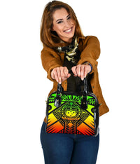 Samoa Polynesian Shoulder Handbag - Samoa Reggae Seal with Polynesian Tattoo - Polynesian Pride