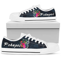 Pohnpei Micronesia Low Top Shoe - Tropical Flower - Polynesian Pride