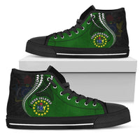 Cook Islands Shoe Kanaloa Tatau Gen CK (Hight Top) Men Black - Polynesian Pride
