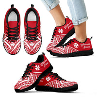 Wallis And Futuna Sneakers - Wallis And Futuna Coat Of Arms Polynesian Tattoo - Polynesian Pride
