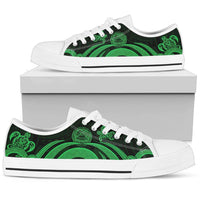 American Samoa Low Top Shoes - Green Tentacle Turtle - Polynesian Pride