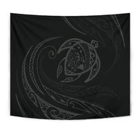 Hawaii Turtle Tapestry - Gray - Frida Style - Polynesian Pride