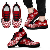Samoa Sneakers - Samoa Coat Of Arms Polynesian Tattoo 2nd Ver Unisex Black - Polynesian Pride