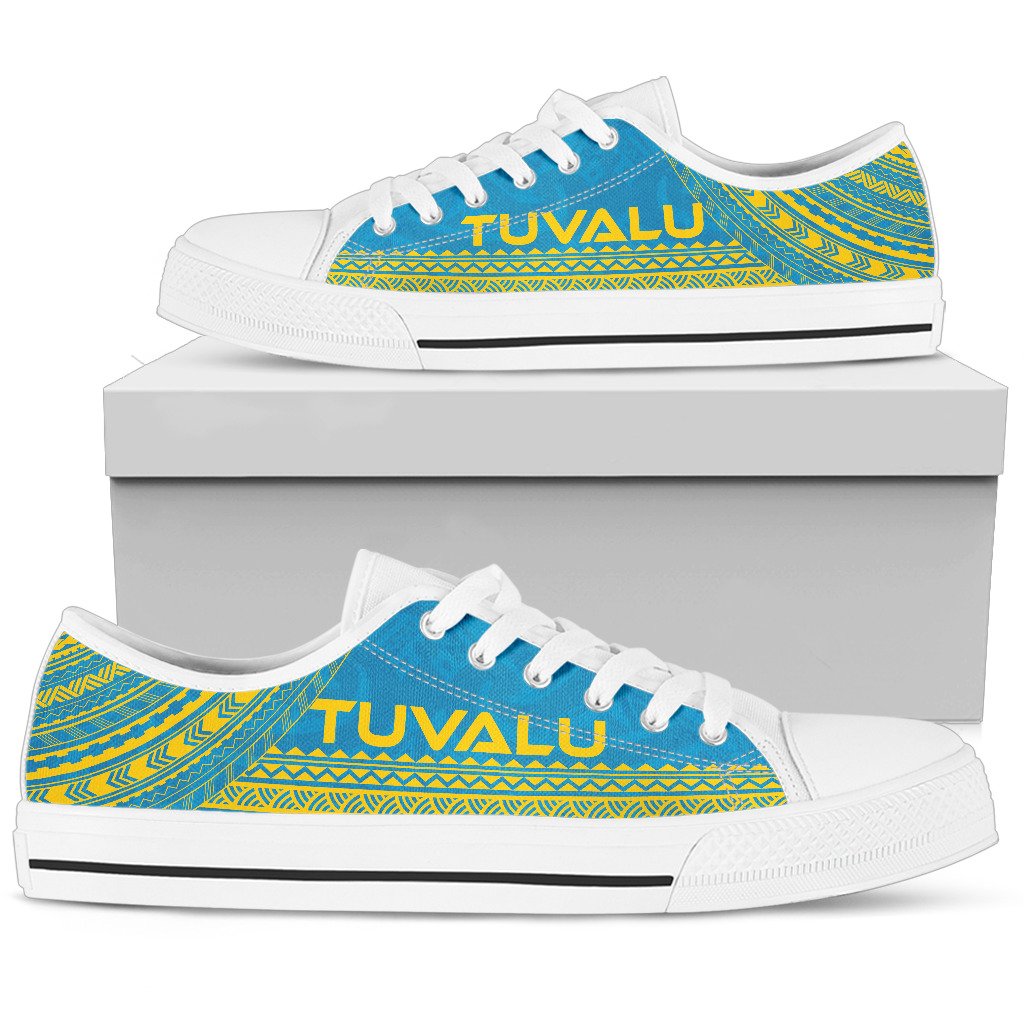 Tuvalu Low Top Shoes - Polynesian Flag Chief Version - Polynesian Pride