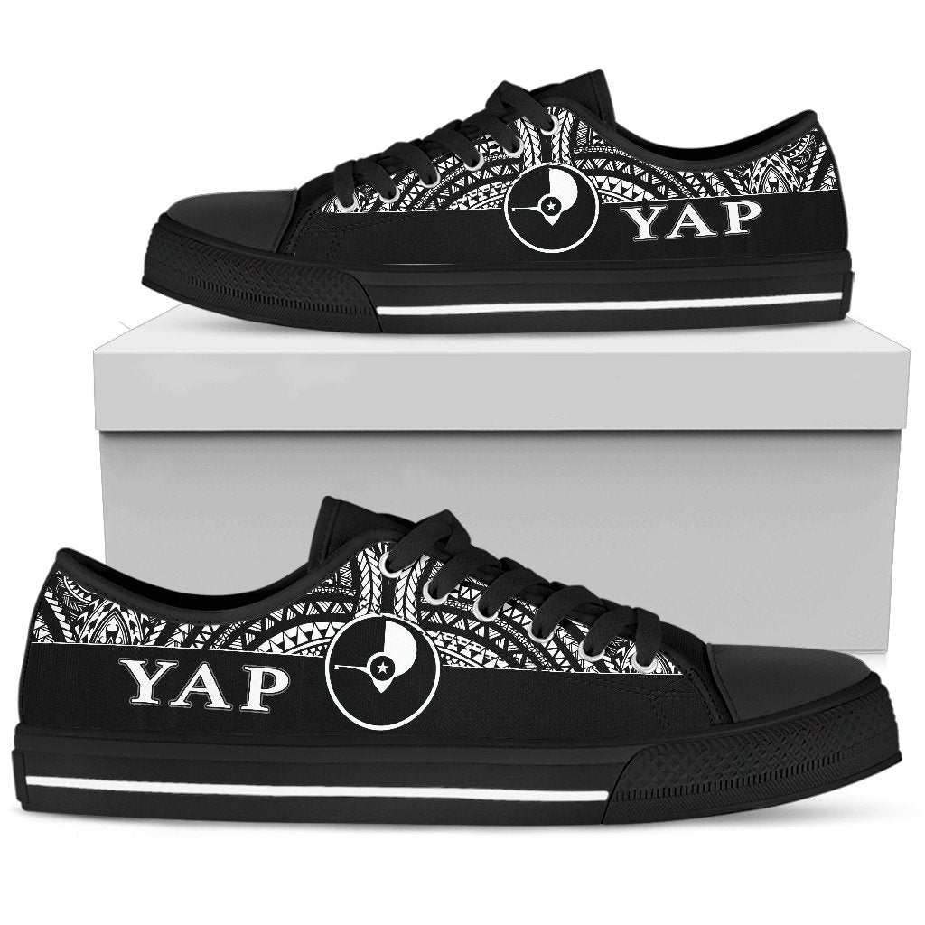 Yap Low Top Shoes - Micronesian Black Style - Polynesian Pride