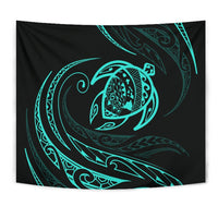 Hawaii Turtle Tapestry - Turquoise - Frida Style - Polynesian Pride