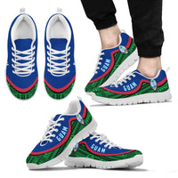 Guam Wave Sneakers - Polynesian Pattern Green Color Men's Sneakers - White - Guam White - Polynesian Pride