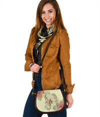 Polynesian Tribal Turtle Flowers Saddle Bag - Canary - Polynesian Pride