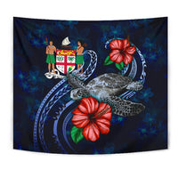 Fiji Polynesian Tapestry - Blue Turtle Hibiscus - Polynesian Pride