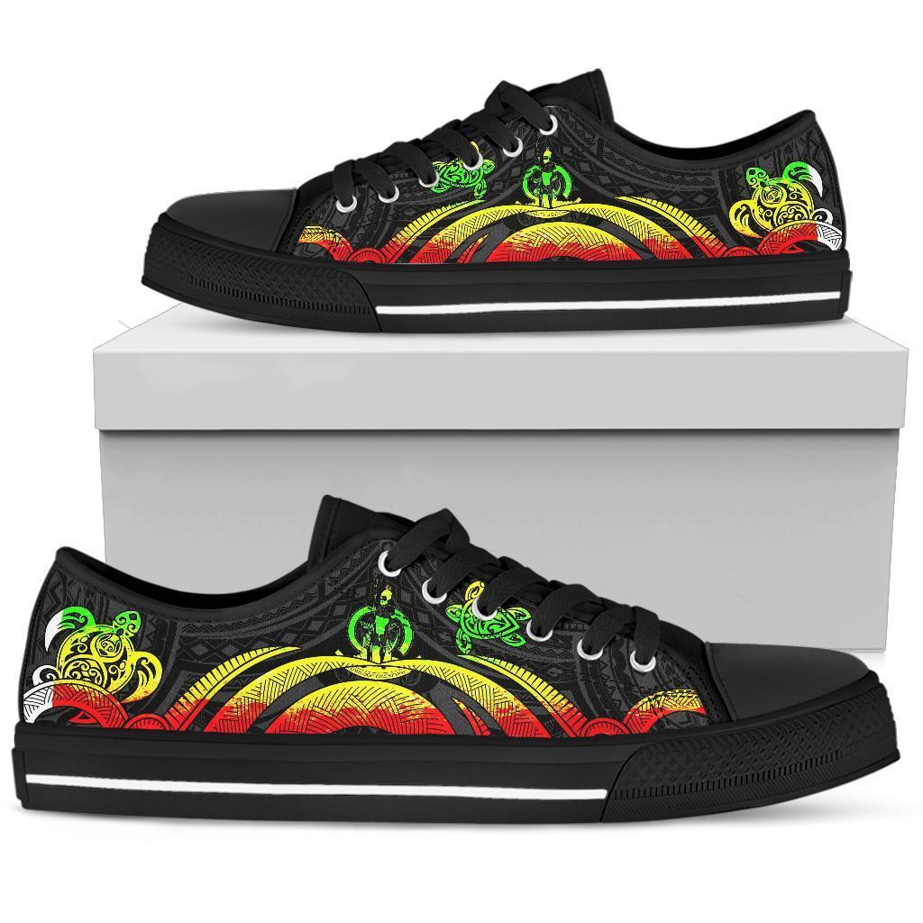 Vanuatu Low Top Canvas Shoes - Reggae Tentacle Turtle - Polynesian Pride