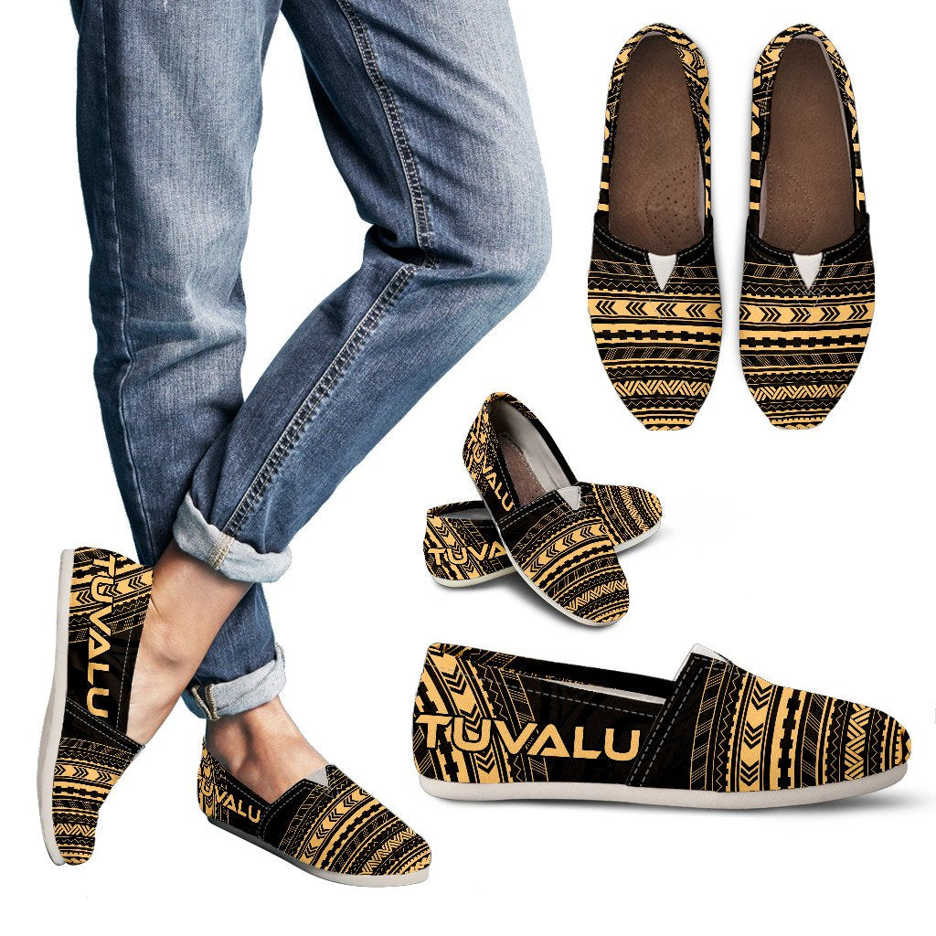 Tuvalu Casual Shoes - Polynesian Gold Chief Version Women Gold - Polynesian Pride