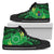 Cook Islands High Top Shoes - Symmetrical Lines Unisex White - Polynesian Pride