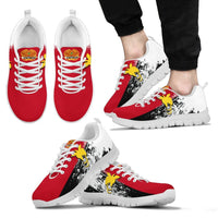 Papua New Guinea Special Sneakers - Papua New Guinea Flag - A7 Unisex White - Polynesian Pride