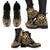 Wallis And Futuna Leather Boots - Tribal Gold - Polynesian Pride