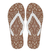 Polynesian Culture Flip Flops Women's Flip Flops - White - 4 - Polynesian Pride