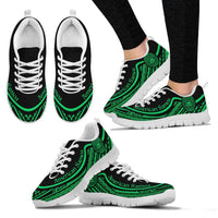 American Samoa Wave Sneakers Green Color Women's Sneakers - White - American Samoa White - Polynesian Pride