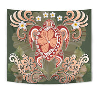 Hawaii Turtle Hibiscus Plumeria Tapestry - Jessi Style - AH - Polynesian Pride