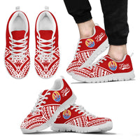 Tahiti Sneakers - Tahiti Flag Polynesian Tattoo 2nd Ver - Polynesian Pride