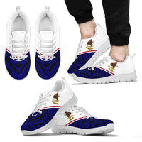 American Samoa Sneakers - American Samoa Flag Polynesian Tattoo - Polynesian Pride