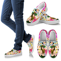 Hawaii Plumeria Hula Girl Slip Ons Men's Slip Ons White - Polynesian Pride