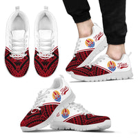 Tahiti Rising Sneakers - Tahiti Flag Polyneisan Tattoo - A16 - Polynesian Pride
