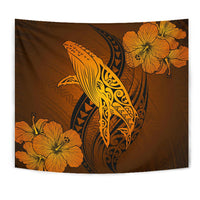 Hawaii Whale Swim Poly Tapestry - Polynesian Pride