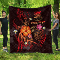 Tuvalu Polynesian Personalised Premium Quilt - Legend of Tuvalu (Red) - Polynesian Pride