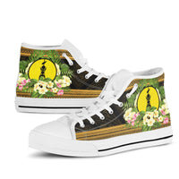 New Caledonia High Top Shoes - Polynesian Gold Patterns Collection - Polynesian Pride