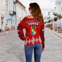 Kingdom of Tonga Off Shoulder Sweater 2021 Tonga National Day LT13 - Polynesian Pride