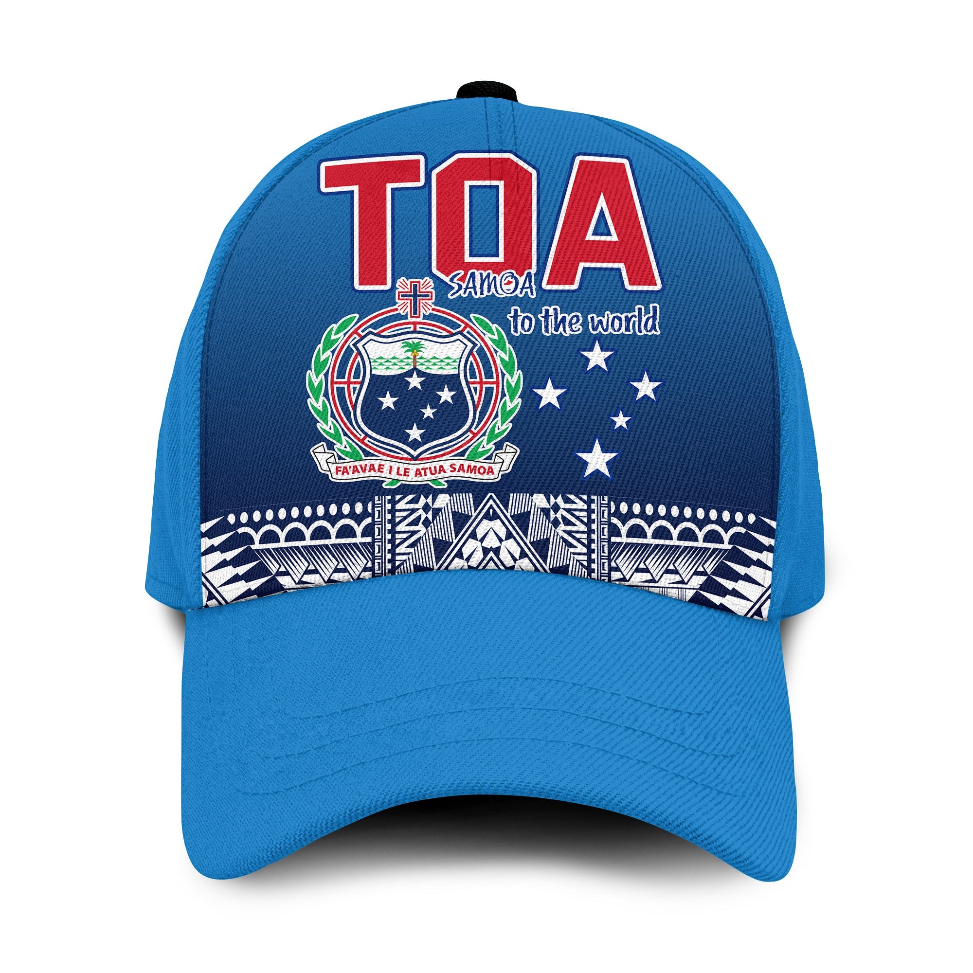 Toa Samoa Rugby Classic Cap Samoan To the World Ver.03 LT13 Classic Cap Universal Fit Blue - Polynesian Pride