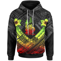 New Caledonia Polynesian Hoodie New Caledonia Reggae Seal Camisole Hibiscus Style Unisex Reggae - Polynesian Pride
