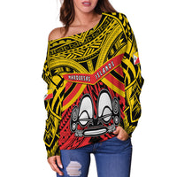 Marquesas Islands Off Shoulder Sweater the One and Only LT13 - Polynesian Pride