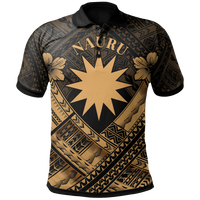 Nauru Polynesian Polo Shirt Nauru Gold Seal Camisole Hibiscus Style Unisex Gold - Polynesian Pride