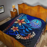 Tahiti Custom Personalised Premium Quilt - Vintage Tribal Mountain - Polynesian Pride