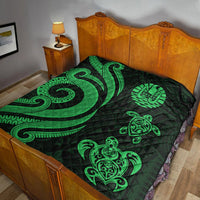 Tahiti Polynesian Premium Quilt - Green Tentacle Turtle - Polynesian Pride