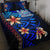 Fiji Quilt Bed Set - Vintage Tribal Mountain Crest Blue - Polynesian Pride