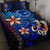 Cook Islands Quilt Bed Set - Vintage Tribal Mountain Blue - Polynesian Pride
