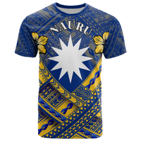 Nauru Polynesian T Shirts Nauru Flag Camisole Hibiscus Style Unisex Art - Polynesian Pride