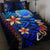 Northern Mariana Islands Quilt Bed Set - Vintage Tribal Mountain Blue - Polynesian Pride